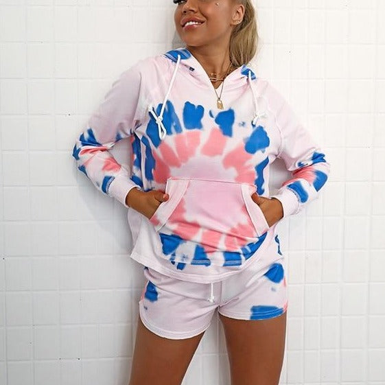 Tie Dye Pullover Two Piece Set