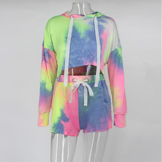 Tie Dye Pullover Two Piece Set